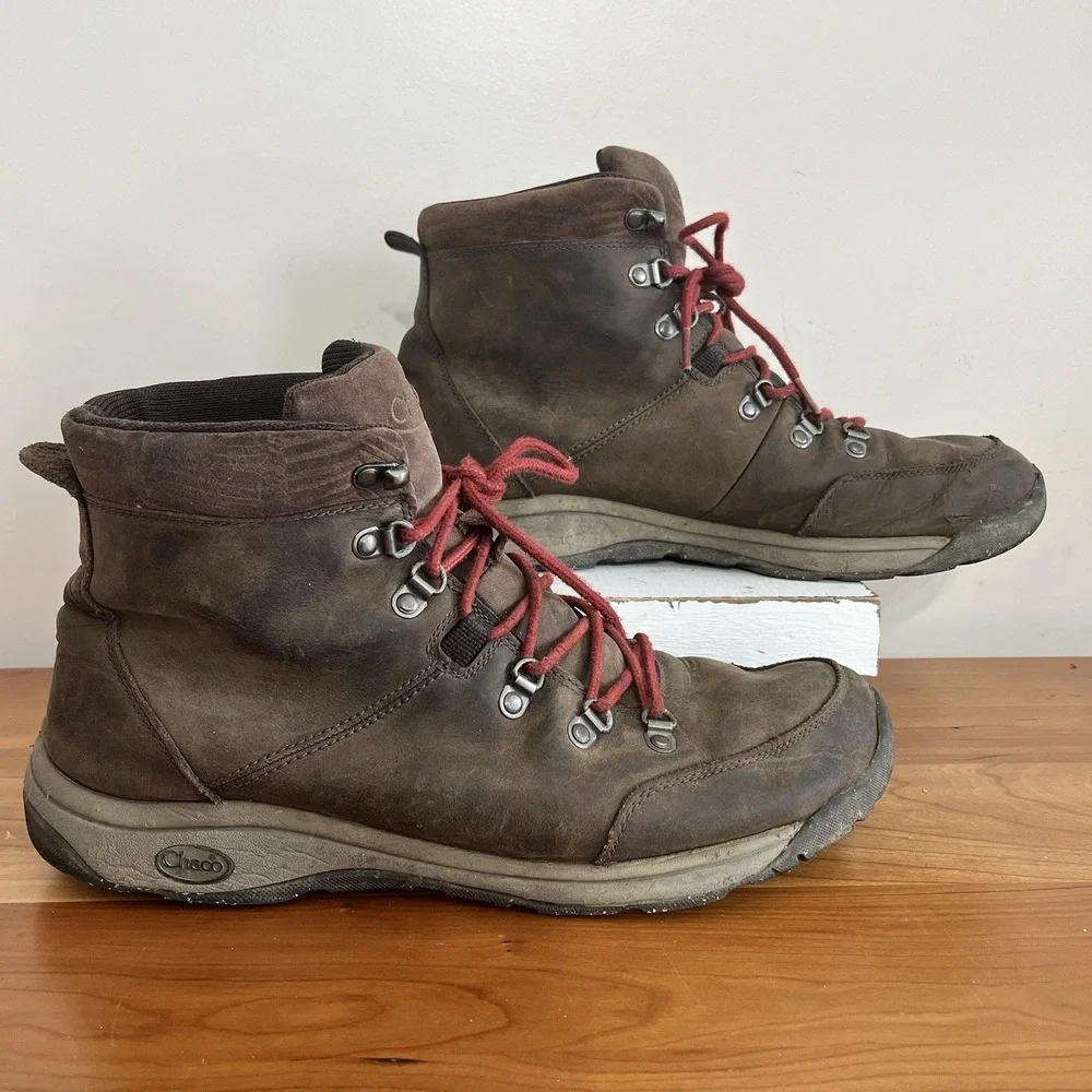 Chaco‎ Men's Roland Boots Coffee Bean Brown Size 11.5 Outdoor Hiking Leather
